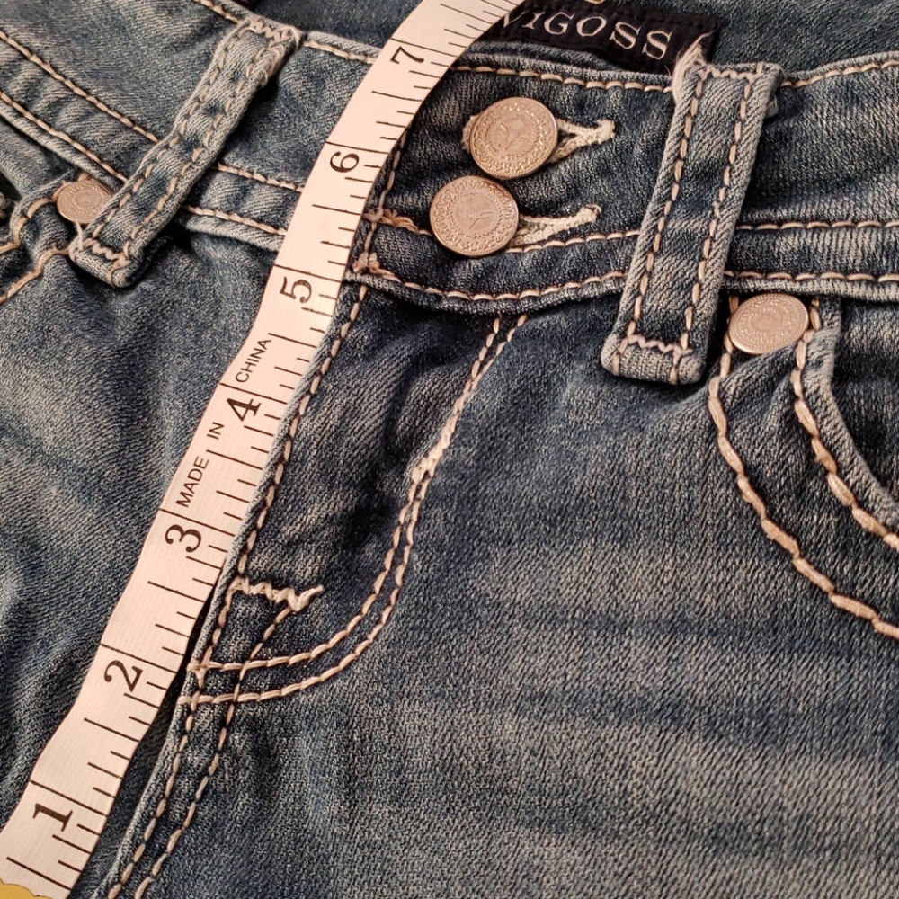 Vigoss The Chelsea Boyfriend Jeans Woman Size 1/2 - Picture 9 of 12